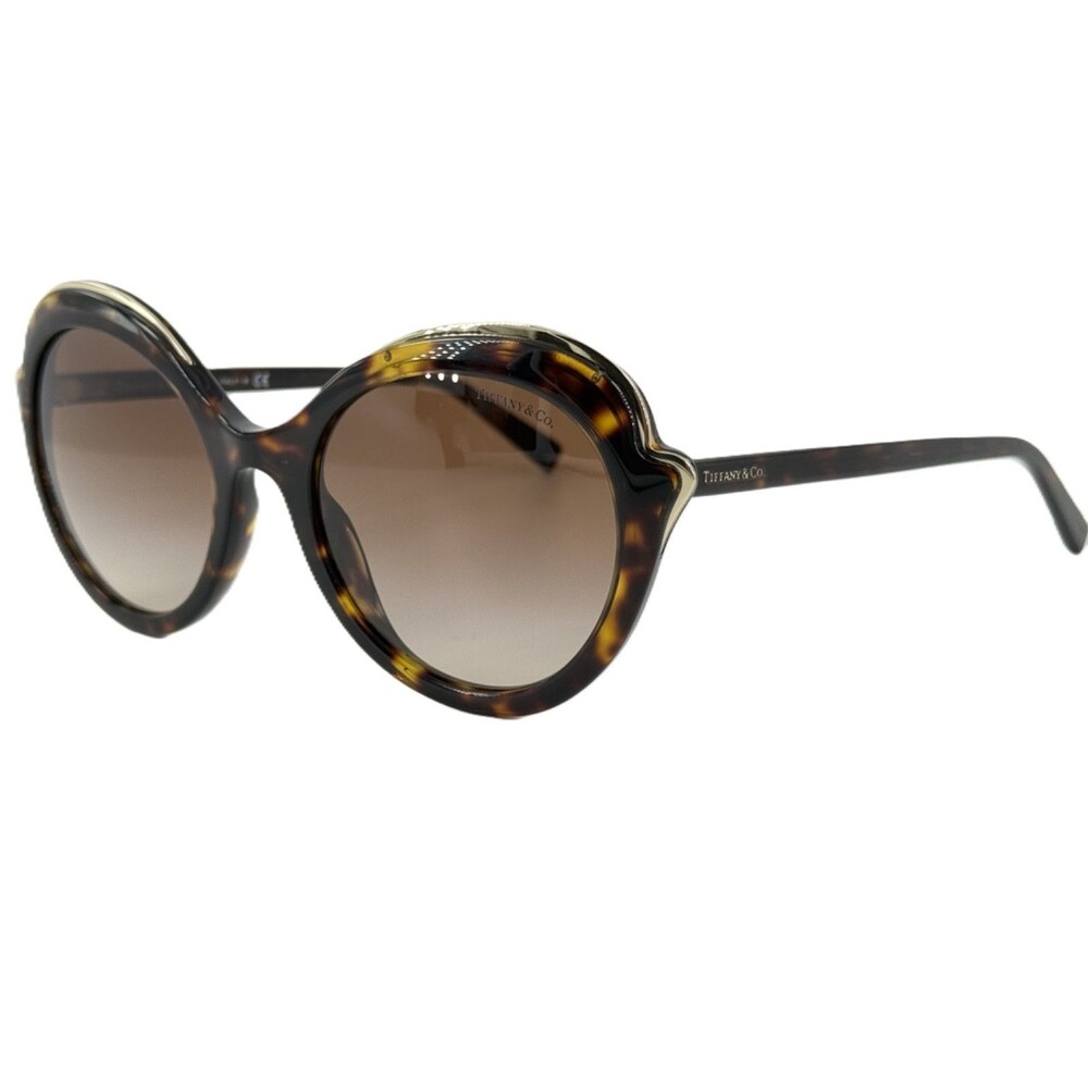 Tiffany TF4155 Womens Plastic Sunglass 80153B Dark Havana 54-21 Italy w Case